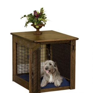 CHEW PROOF DOG CRATE WITH WIRE STRIPS
