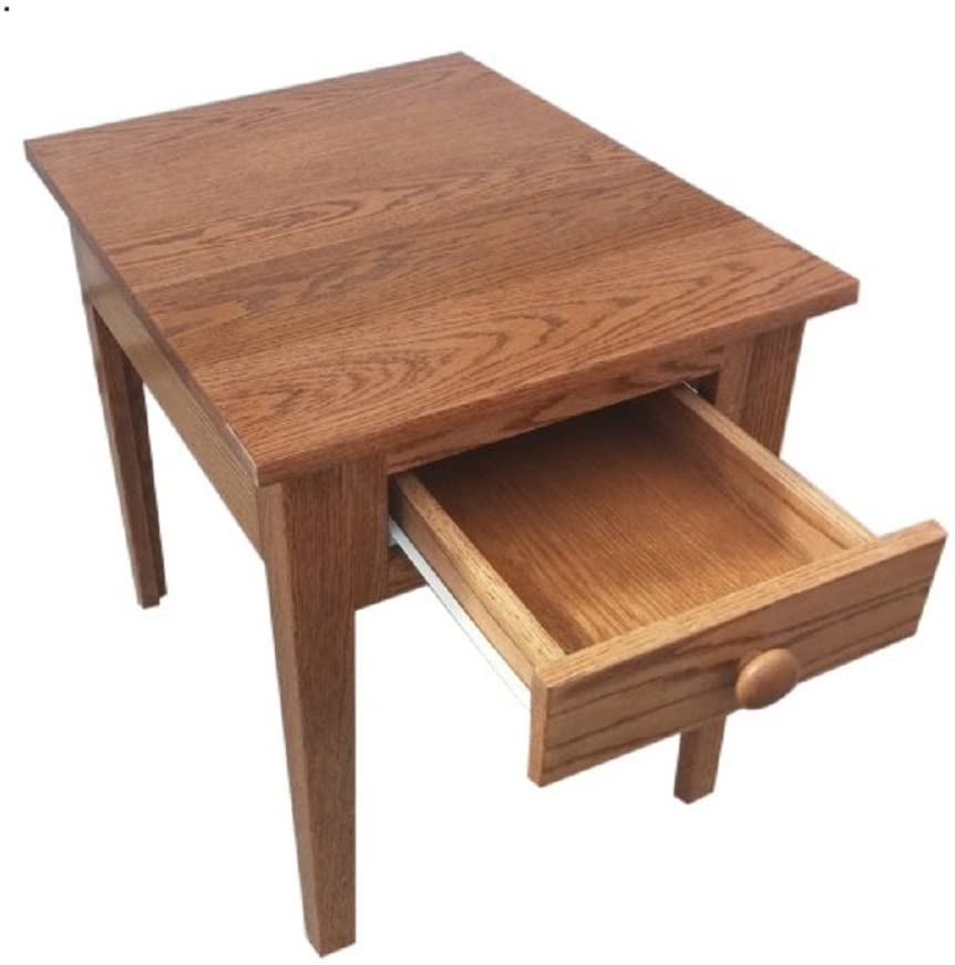 KD Furnishings Shaker Oak FInish Side Table 